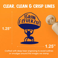 Gran Esfuerzo Great Effort Spanish Ant School Strong Teacher Stamp Rubber Stamp for Stamping Crafting Planners