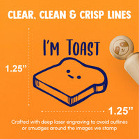 I'm Toast Funny Bread Concerned Rubber Stamp for Stamping Crafting Planners