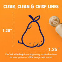 Juicy Pear Butt Cute Fruit Rubber Stamp for Stamping Crafting Planners