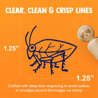 Katydid Insect Bug Grasshopper Rubber Stamp for Stamping Crafting Planners