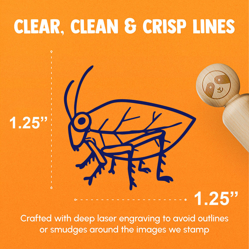 Katydid Insect Bug Grasshopper Rubber Stamp for Stamping Crafting Planners