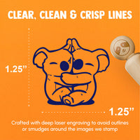 Koalas Hugging Cute Love Rubber Stamp for Stamping Crafting Planners