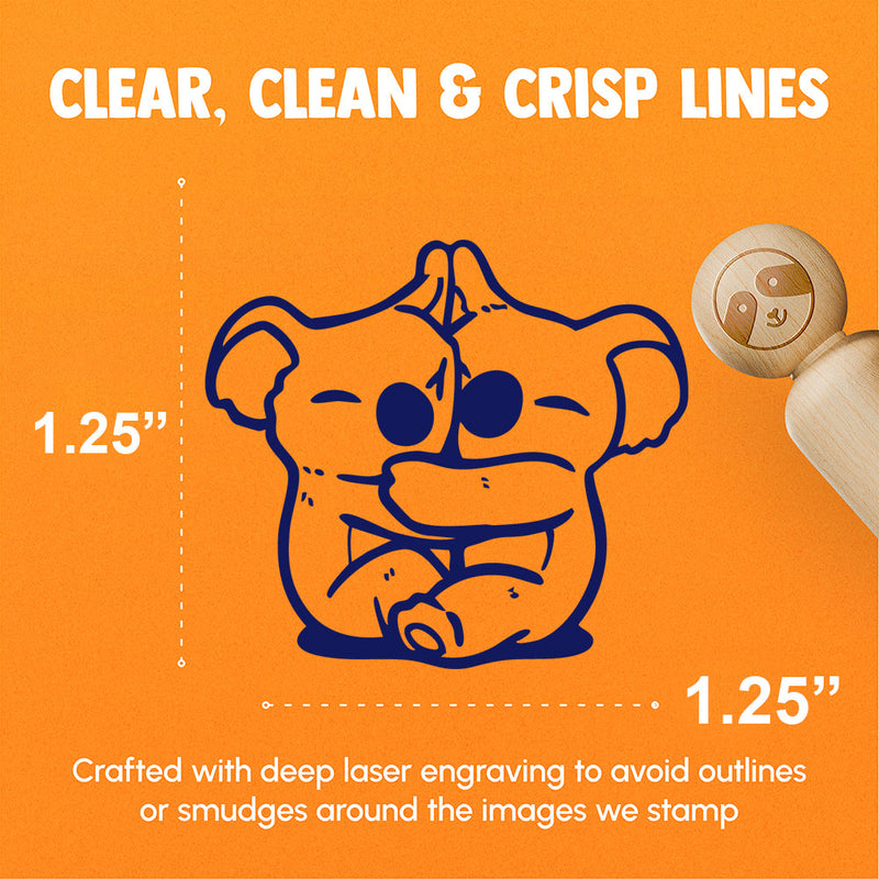 Koalas Hugging Cute Love Rubber Stamp for Stamping Crafting Planners