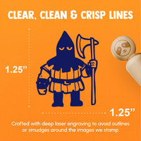 Medieval Executioner with Axe Gallows Rubber Stamp for Stamping Crafting Planners