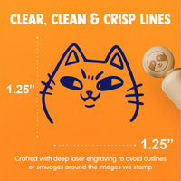 Mischievous Cat Smile Face Trouble Rubber Stamp for Stamping Crafting Planners