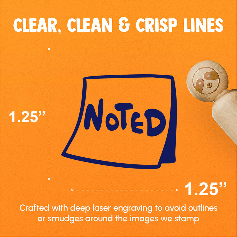 Noted Sticky Note Post Paper Notice Rubber Stamp for Stamping Crafting Planners