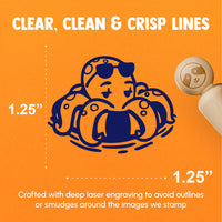 Octopus Inflatable Swim Tube Vacation Relaxing Chilling Rubber Stamp for Stamping Crafting Planners