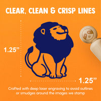 Proud Lion Head Held High Rubber Stamp for Stamping Crafting Planners