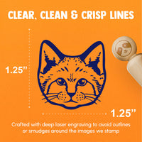 Realistic Sand Cat Feline Rubber Stamp for Stamping Crafting Planners