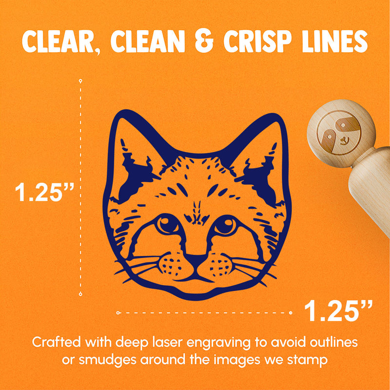 Realistic Sand Cat Feline Rubber Stamp for Stamping Crafting Planners