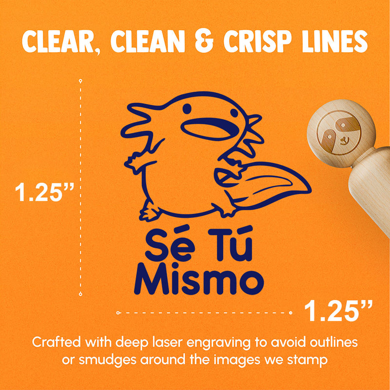Se Tu Mismo Axolotl Spanish Be Yourself Teacher Stamp Rubber Stamp for Stamping Crafting Planners