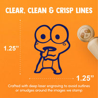 Shocked Surprised Speechless Frog Rubber Stamp for Stamping Crafting Planners