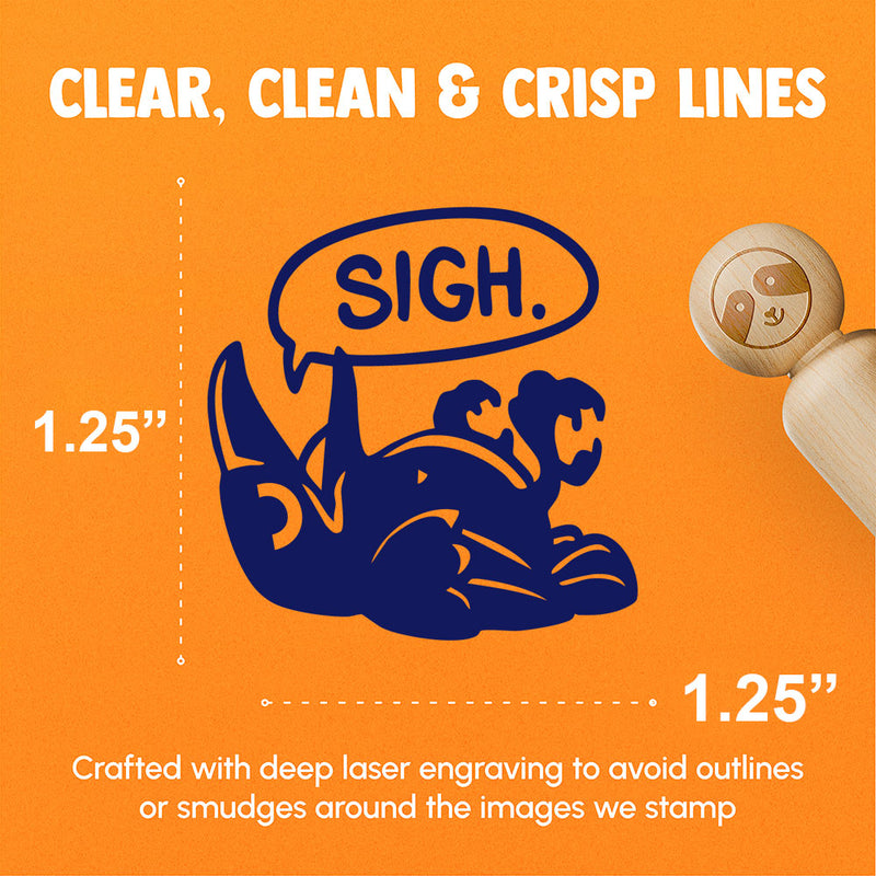 Sigh Depressed Raven Crow Bird Emo Rubber Stamp for Stamping Crafting Planners