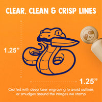 Snake Boa Serpent with Knife Python Rubber Stamp for Stamping Crafting Planners
