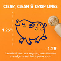 Strutting Cartoon Pig Piglet Pork Rubber Stamp for Stamping Crafting Planners