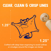Sugar Glider Cute Flying Possum Rubber Stamp for Stamping Crafting Planners