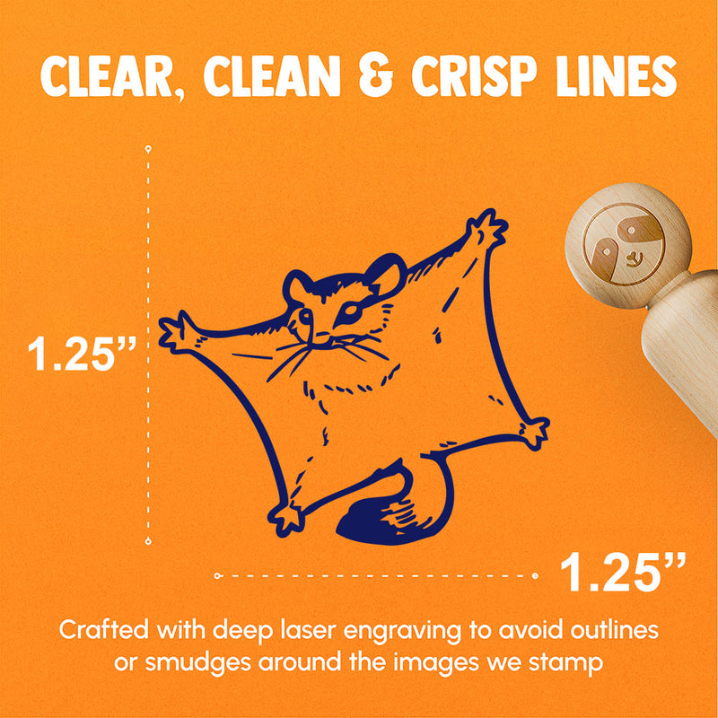 Sugar Glider Cute Flying Possum Rubber Stamp for Stamping Crafting Planners