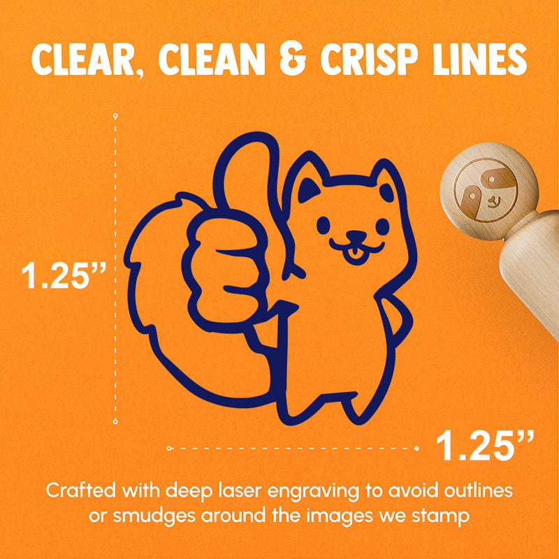 Thumbs Up Squirrel Silly Cute Funny Rubber Stamp for Stamping Crafting Planners