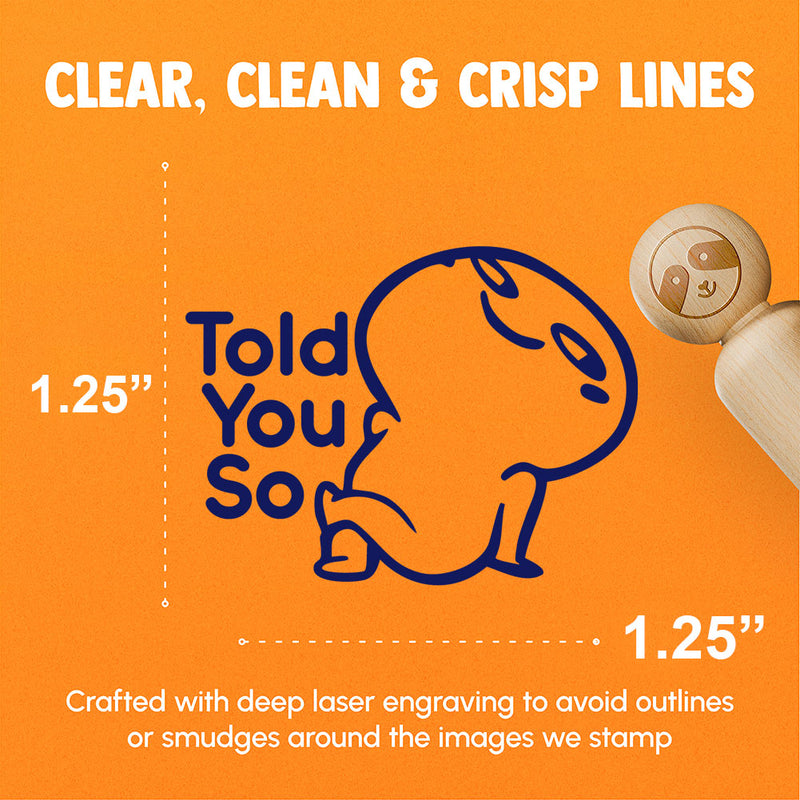 Told You So Funny Smug Smile Rubber Stamp for Stamping Crafting Planners