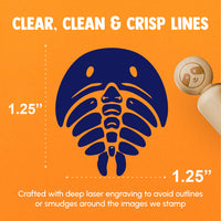 Trilobite Fossil Bones Dinosaur Rubber Stamp for Stamping Crafting Planners