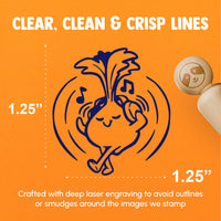 Turnip Jamming to Beat of Music Earphones Rubber Stamp for Stamping Crafting Planners