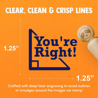 You're Right Triangle Angle Geometry Math Funny Rubber Stamp for Stamping Crafting Planners