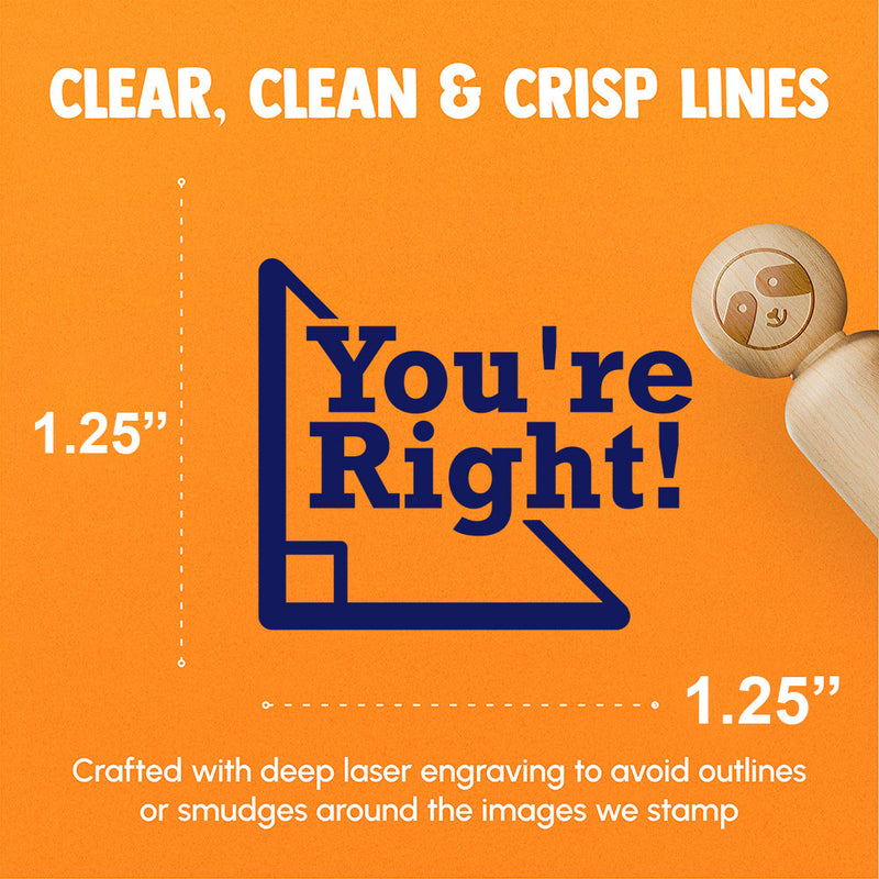 You're Right Triangle Angle Geometry Math Funny Rubber Stamp for Stamping Crafting Planners