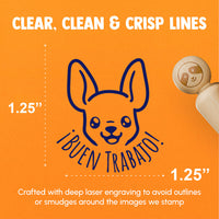 Buen Trabajo Good Work Chihuahua Dog Spanish Compliment Rubber Stamp for Stamping Crafting Planners