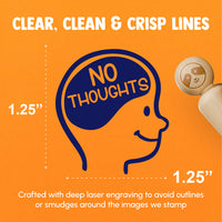 No Thoughts Head Empty Dumb Brainless Rubber Stamp for Stamping Crafting Planners