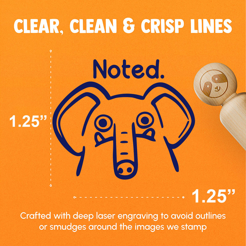 Noted Weird Elephant Funny Rubber Stamp for Stamping Crafting Planners