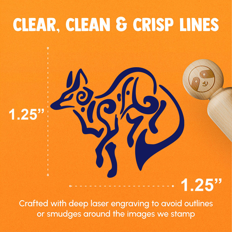 Tribal Fox Southwest Native American Wise Trickster Rubber Stamp for Stamping Crafting Planners