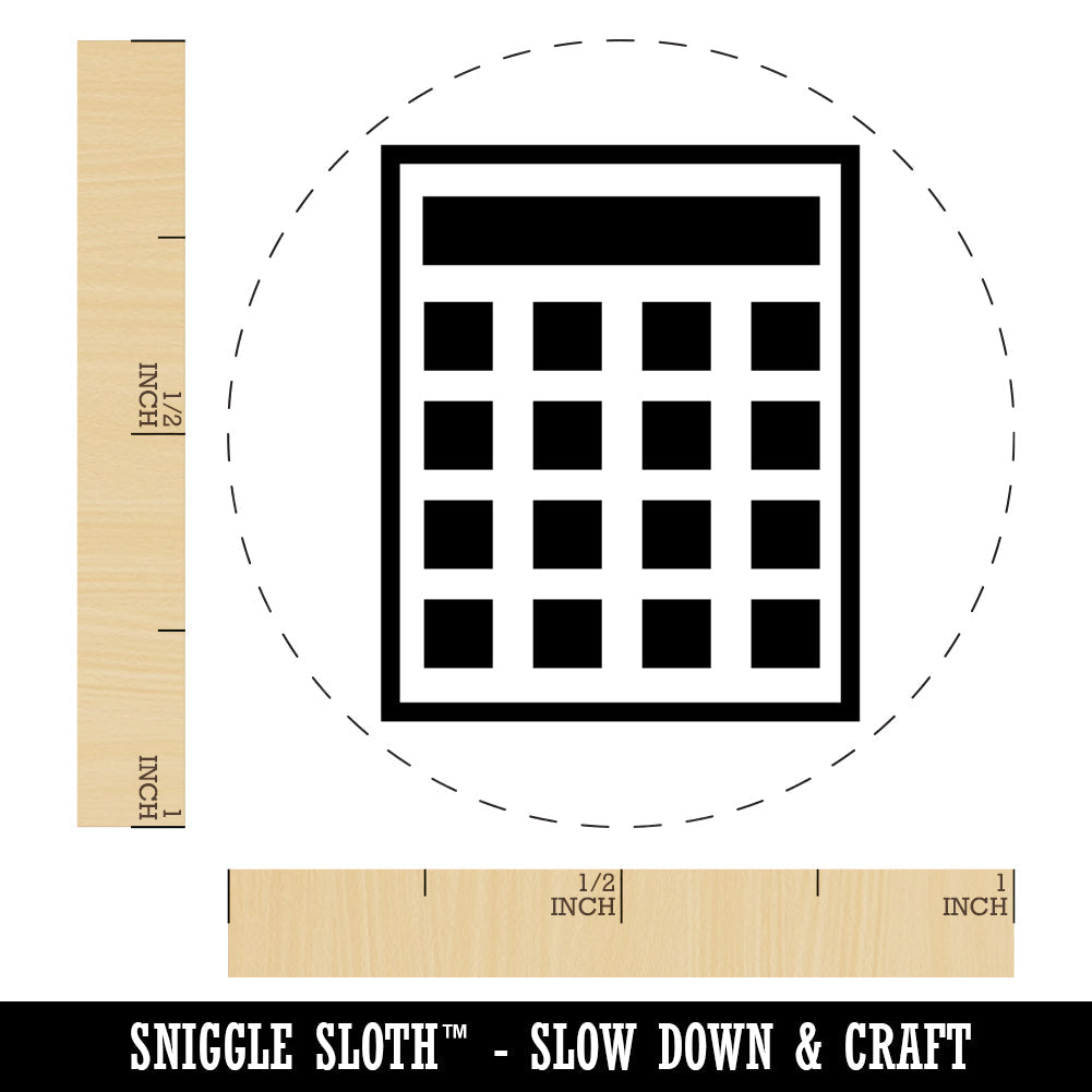 Calculator Icon Rubber Stamp for Stamping Crafting Planners
