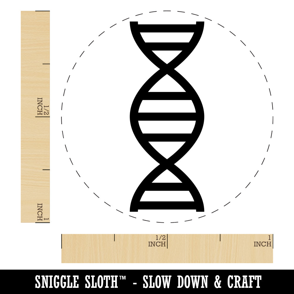 DNA Molecule Double Helix Science Symbol Rubber Stamp for Stamping Crafting Planners