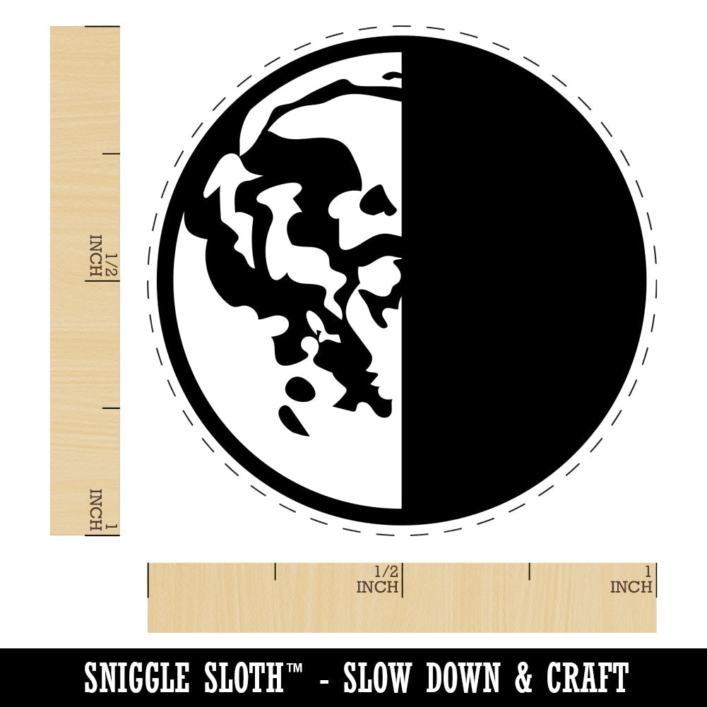 Third Last Quarter Moon Phase Rubber Stamp for Stamping Crafting Planners