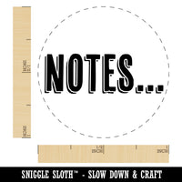 Notes Fun Font Rubber Stamp for Stamping Crafting Planners