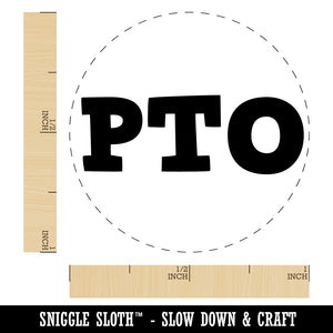 PTO Paid Time Day Off Rubber Stamp for Stamping Crafting Planners