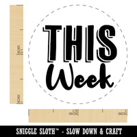 This Week Fun Font Rubber Stamp for Stamping Crafting Planners