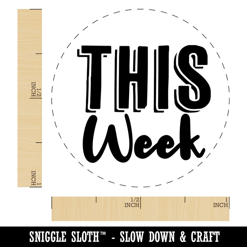 This Week Fun Font Rubber Stamp for Stamping Crafting Planners