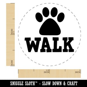 Walk Dog Paw Print Rubber Stamp for Stamping Crafting Planners