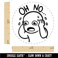 Oh No Panic Mistake Sweating Reaction Rubber Stamp for Stamping Crafting Planners