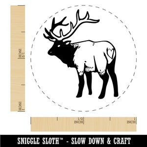 Ominous Elk Wapiti Deer Looking Back Rubber Stamp for Stamping Crafting Planners