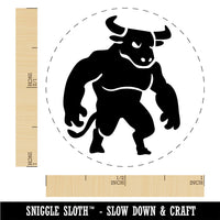 Minotaur Mythical Man Bull Creature Rubber Stamp for Stamping Crafting Planners