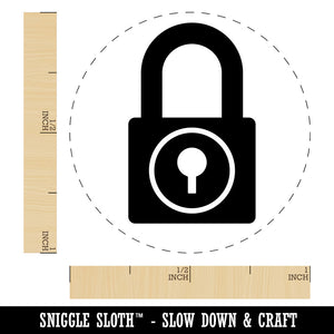 Padlock Locked Keyhole Security Symbol Rubber Stamp for Stamping Crafting