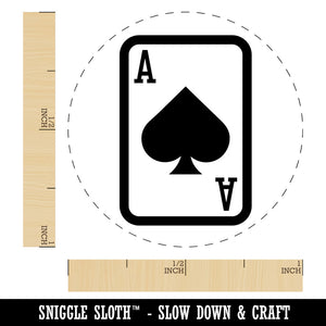 Playing Card Ace of Spades Rubber Stamp for Stamping Crafting Planners