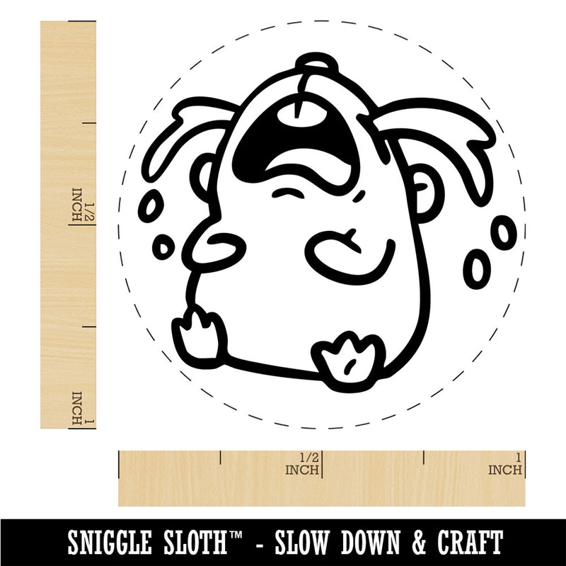 Sad Crying Bawling Gerbil Hamster Rodent Critter Pet Rubber Stamp for Stamping