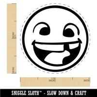 Smiling Face with Missing Tooth Dentist Teeth Rubber Stamp for Stamping Crafting