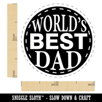 World's Best Dad Globe Father's Day Rubber Stamp for Stamping Crafting Planners