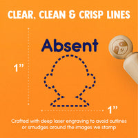 Absent Student School Rubber Stamp for Stamping Crafting Planners