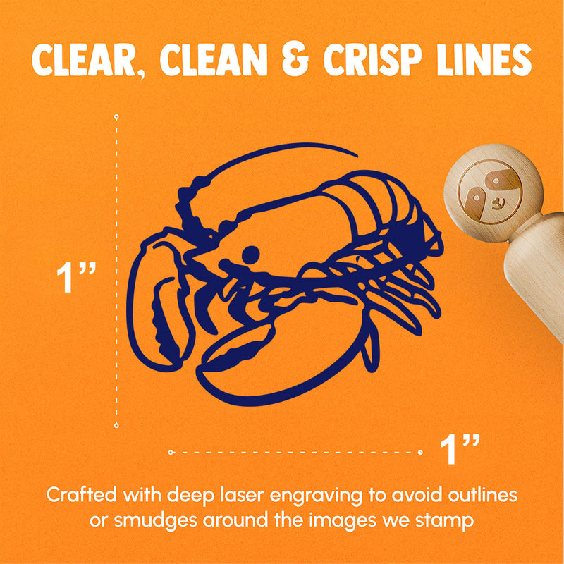 Awesome Atlantic Lobster Seafood Crustacean Rubber Stamp for Stamping Crafting Planners