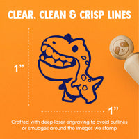 Big Toothed Cartoon Dinosaur Tyrannosaurus Rex Rubber Stamp for Stamping Crafting Planners